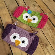 Kids OR Adult Owl Headwrap (fleece lined) 