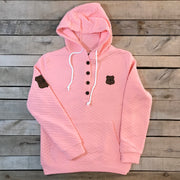 Quilted pullover with buttons